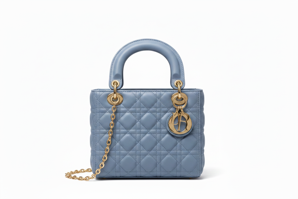 Light Blue Quilted Bag