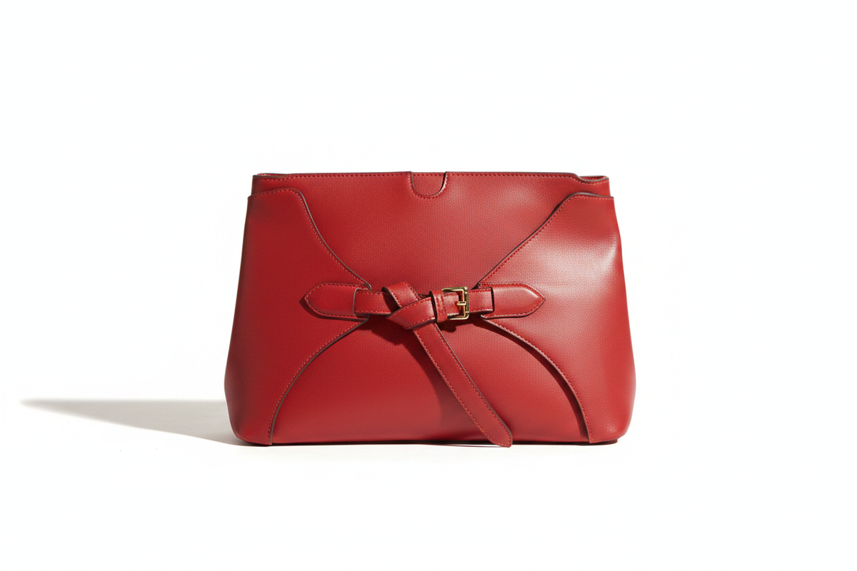 Red Clutch Bag Enhanced